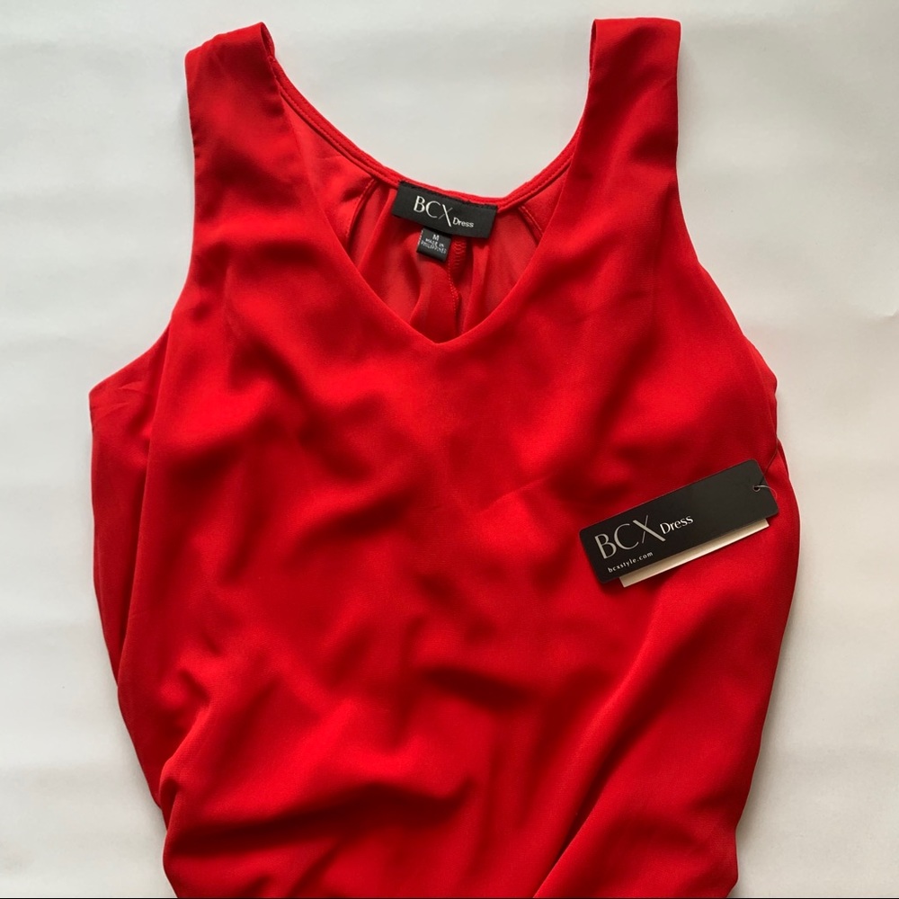 Red chiffon dress NWT